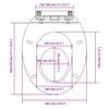 vidaXL Mykt-lukkende toalettstol oval