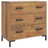 vidaXL Kommode 75x35x70 cm heltre furu