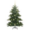 vidaXL Kunstig sammensatt juletre med 150 LED gr&oslash;nn 150 cm PVC og st&aring;l