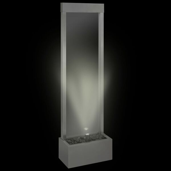 vidaXL Hagefontene s&oslash;lv 46x24x150 cm rustfritt st&aring;l