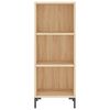 vidaXL Highboard sonoma eik 34,5x34x180 cm konstruert tre