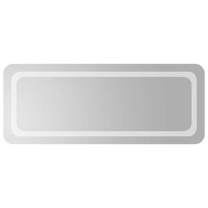 vidaXL LED Badevindu med speil Gjennomsiktig 100 x 40 cm herdet glass