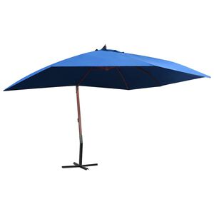 vidaXL Hengeparasoll med trestang 400x300 cm bl&aring;