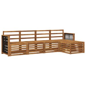 vidaXL Utend&oslash;rs sofa-sett 5 stk. Naturlig
