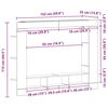 vidaXL TV-skap Gammelt tre 152 x 22 x 113 cm Konstruert tre