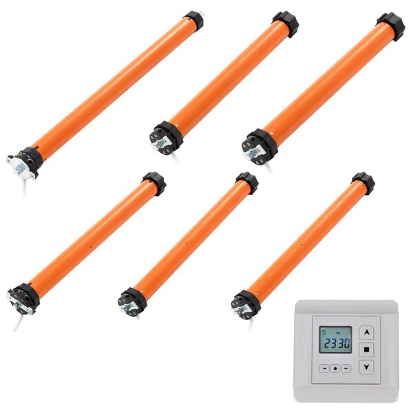 vidaXL Sett 6 r&oslash;rformede motorer med kontroller