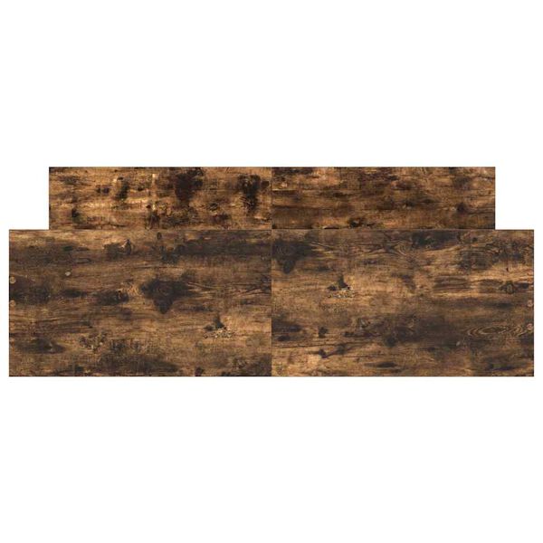 vidaXL Sengeramme med hode- og fotgavl r&oslash;kt eik 135x190 cm