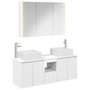 vidaXL Baderomsskapsett 4 pcs Hvit Konstruert tre