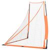 vidaXL Baseballnett oransje og svart 183x182x183 cm st&aring;l og polyester