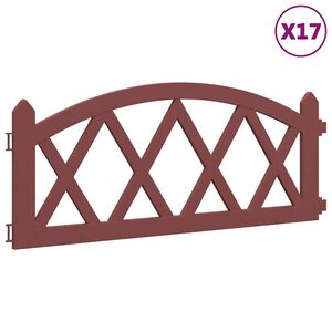 vidaXL Plenkanter 17 stk r&oslash;d 10 m PP