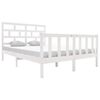 vidaXL Sengeramme hvit heltre furu 150x200 cm King Size