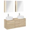 vidaXL Baderomsinnredningssett 5 pcs Sonoma eik