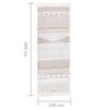 vidaXL Teppe beige 100x300 cm bomull