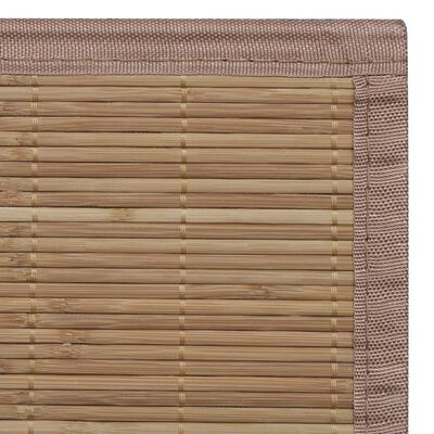 Brunt Kvadrat Bambus Teppe 150 x 200 cm