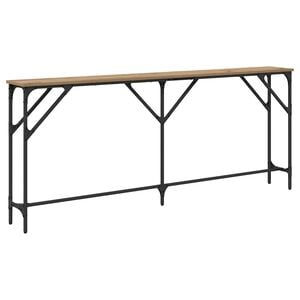 vidaXL Konsollbord artisan eik 180 x 23 x 75 cm Ingeni&oslash;rtre og metall