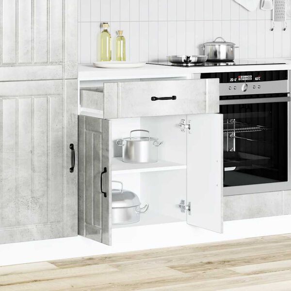 vidaXL Kj&oslash;kken underskap Lucca betonggr&aring; konstruert tre