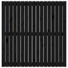 vidaXL Veggmontert sengegavl svart 108x3x110 cm heltre furu