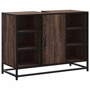 vidaXL Servantskap brun eik 80x33x60 cm konstruert tre