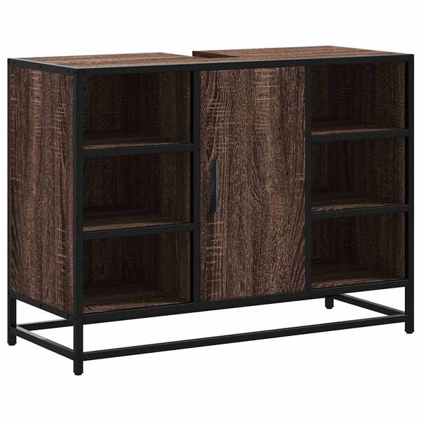 vidaXL Servantskap brun eik 80x33x60 cm konstruert tre