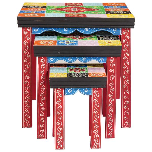 vidaXL Nesting Bord Brun 50 x 50 x 50 cm Massivt mangotre