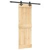 vidaXL Skyved&oslash;r Naturlig og svart 70 x 210 cm Massiv Furu Tre