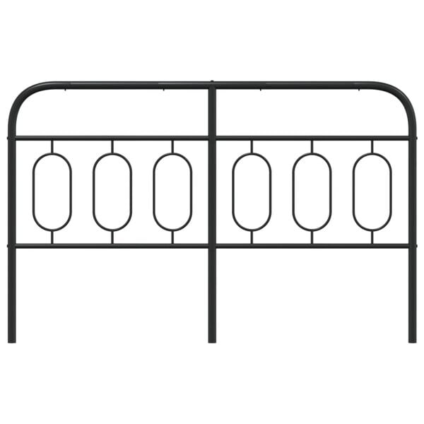 vidaXL Utskiftbar sengegavl i metall svart 137 cm