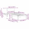 vidaXL Sengestamme med hodegjerde Brun 75 x 190 cm Massiv furu