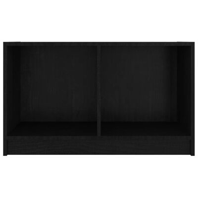 vidaXL TV-benk svart 70x33x42 cm heltre furu