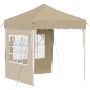 vidaXL Pop-up Festtelt 195 x 195 x 245 cm Krem Oxford Stoff