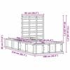 vidaXL Sengestamme Hvit 100 x 200 cm Massiv furu