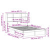 vidaXL Seng med bokhylle uten madrass hvit 160x200 cm heltre furu
