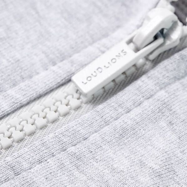 Hettegenser for barn med gr&aring; glidel&aring;s 92