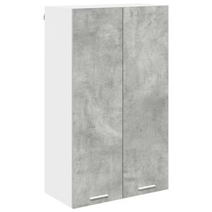 vidaXL Hengende skap med d&oslash;r Betonggr&aring; 60 x 31 x 100 cm Konstruert tre