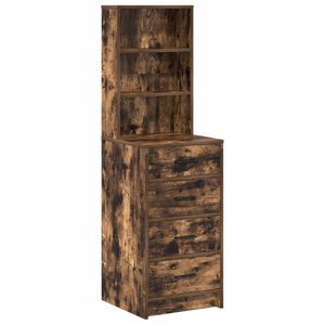 vidaXL H&oslash;yskap med skuff R&oslash;kt eik 40 x 41 x 135 cm Konstruert tre