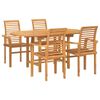 vidaXL Hage Spisegruppe 5 pcs Brun Heltre teak