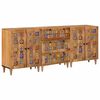 vidaXL Serviesskap 3 stk. 60 x 33,5 x 75 cm Massiv mango tre Naturlig