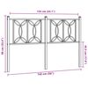 vidaXL Sengegavl i metall svart 135 cm