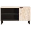 vidaXL TV-skap Hvit Vask Finish 80 x 33 x 46 cm Massiv mango tre
