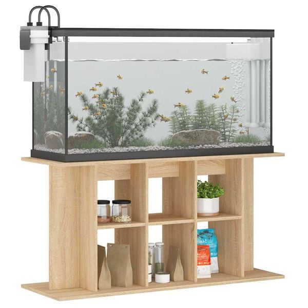 vidaXL Akvariestativ Sonoma eik 120x40x60 cm konstruert tre