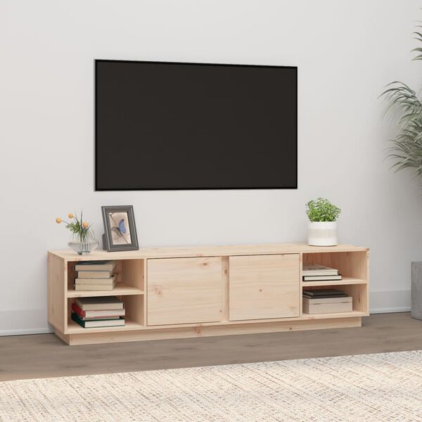 vidaXL TV-benk 156x40x40 cm heltre furu