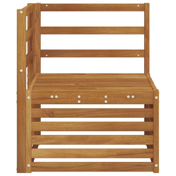 vidaXL Ute Hj&oslash;rnesofa Solid akasietre Naturlig 63 x 63 x 73 cm