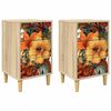 vidaXL Nattbordskap GENNEP 2 stk. Sonoma eik 36 x 33 x 60 cm