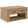 vidaXL Kaffebord med skuff Artisan Eik 80 x 50 x 40 cm Konstruert tre