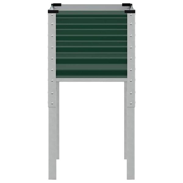 vidaXL Hagepotte gr&oslash;nn 45x45x88 cm st&aring;l