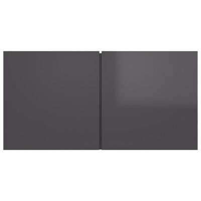 vidaXL TV-benksett 6 deler høyglans grå sponplate