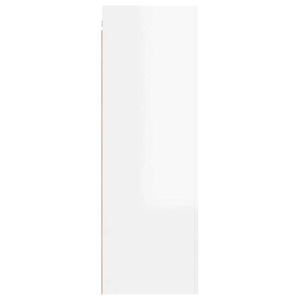 vidaXL TV-benk h&oslash;yglans hvit 30,5x30x90 cm konstruert tre