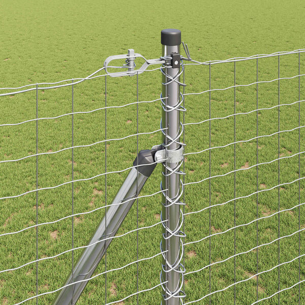 vidaXL Gjerdepåle Annet 26 pcs Grå 3,2 x 3,2 x 180 cm Stål