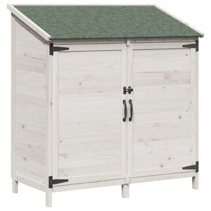 vidaXL Hagehus Hvit 106,5 x 56 x 113,5 cm Konstruert tre