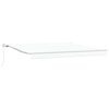 vidaXL Uttrekkbar markise Hvit 400 &times; 300 cm Polyester og aluminium