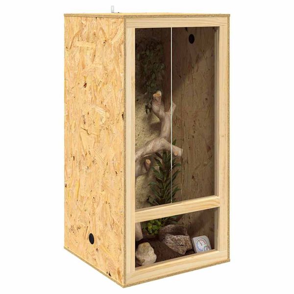 vidaXL Terrarium Brun 50 x 50 x 100 cm OSB